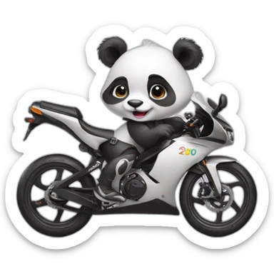 Cute Panda girl with liv road bike sticker