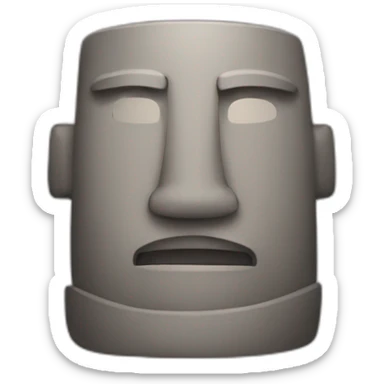 A moai smile  sticker