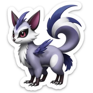 Shiny Dark Furret-Absol-Noibat-Noivern-Hybrid (Full body) sticker
