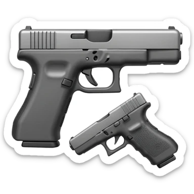 The famous Glock it emogi sticker