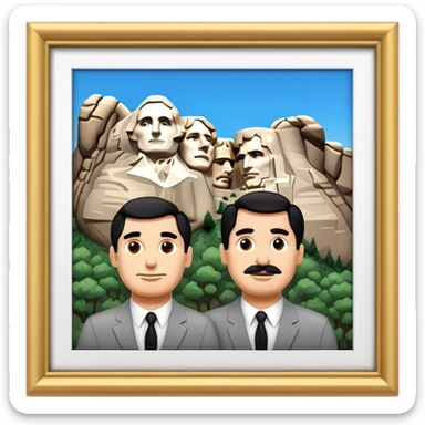 Cinematic Realistic Mount Rushmore Emoji sticker