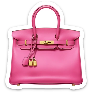 hermes birkin bright bubblegum pink bag gold hardware sticker
