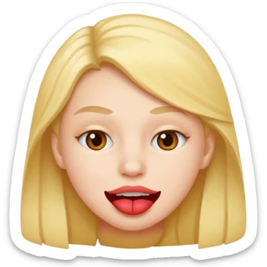 Coqueto mordiéndose el labio peor que salga toda la cara  sticker