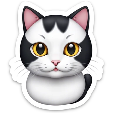Gato negro con blanco  sticker