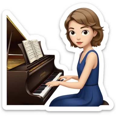 Arizona Muse playing the piano sticker