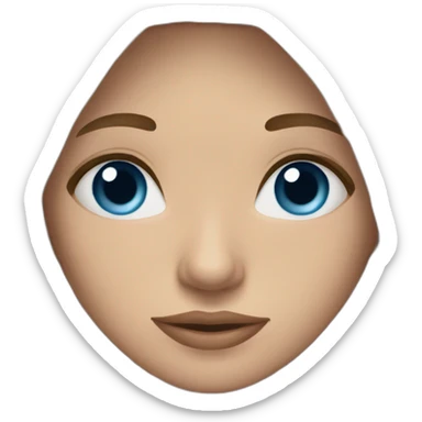 long light brown hair woman blue eyes black stripy top sticker