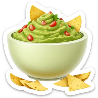 Guacamole and chips  sticker