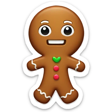 gingerbread lady wanting a hug sticker