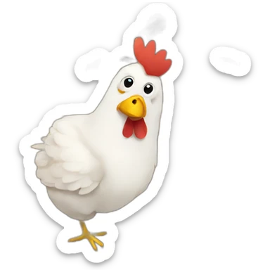 Chicken on a raft sticker