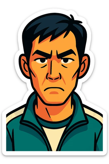 Portrait of the person in a vibrant toon style, colorful cartoon, expressive and lively. sticker