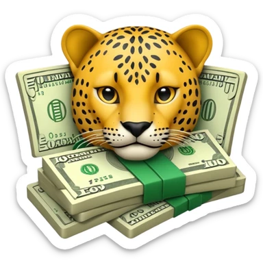 Brazilian money with animals sticker