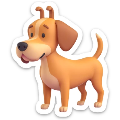 dog pooping sticker