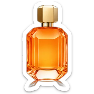 Iconic Luxury Octogonal Crystal Fragrance Bottle Orange Tint sticker