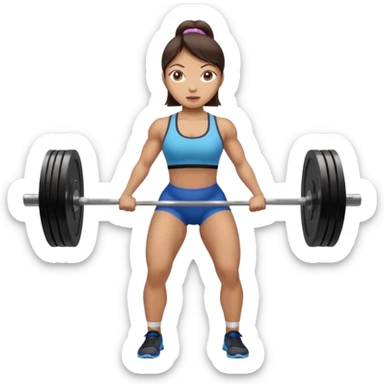 Pretty Filipina Lady Deadlifting sticker