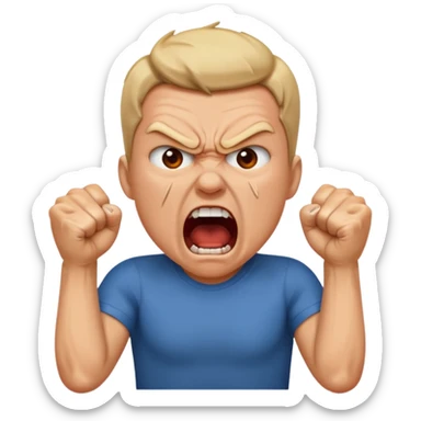 SCREAMING IN RAGE sticker