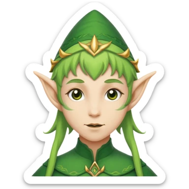green skinned elf sticker