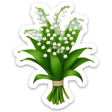 bouquet of lily of the valley sticker