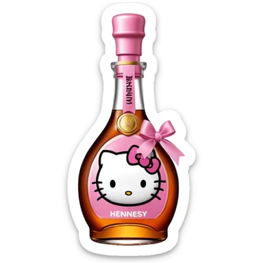 hello kitty edition of Hennessy sticker