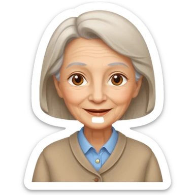 In medieval fairy tales, a kind and amiable grandmother dressed in plain clothes sticker