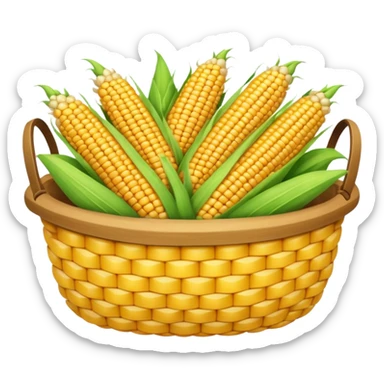 corn grain basket  sticker