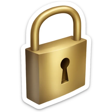 gold lock sticker