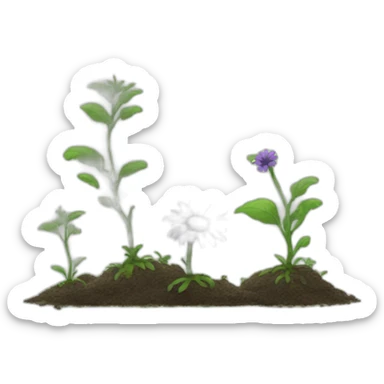 dying plants sticker