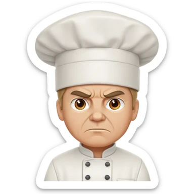 Chef Skinner angry chef sticker