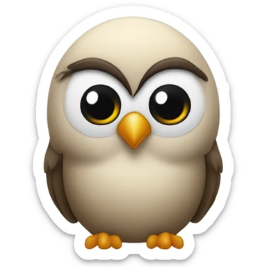 Eule mit ein Herz  sticker