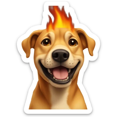 This is Fine meme dog on fire sticker