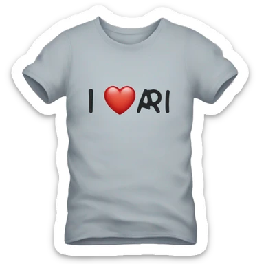 T-shirt with the inscription “I ❤️ mari” sticker