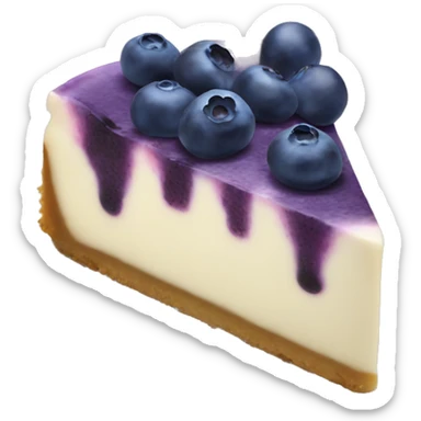 Blueberry cheesecake slice sticker