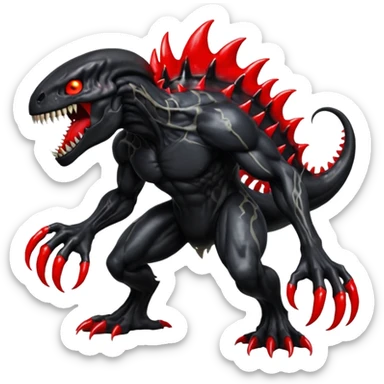 Venom-Groudon-Xenomorph-Darkrai-fusion, full body sticker