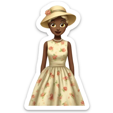 Vintage dress sticker