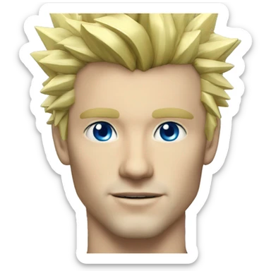 blue crystal spikes on net suit on both shoulders blond hair joost klein sticker