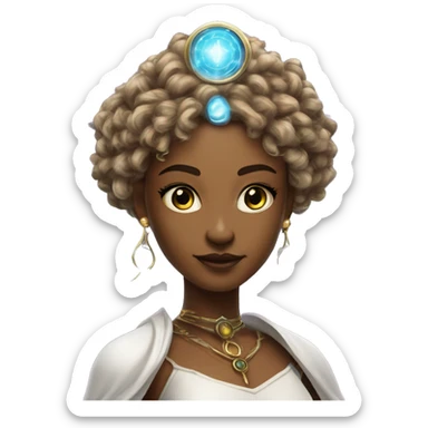 Technomancy Goddess is a mystical being who controls both magic and technology. She can cast spells on technological networks. Her powers blend the ancient art of magic with advanced cybernetics and technology. She can command machines sticker