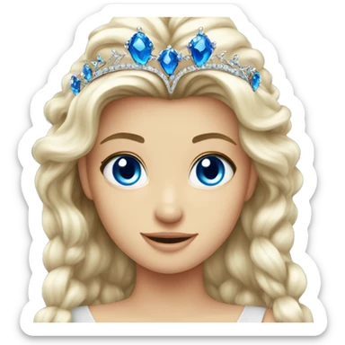 tiara with blue gems sticker