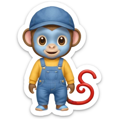 changuito con overol  sticker