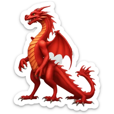 designer red dragon sticker