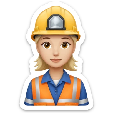 factory worker woman  sticker