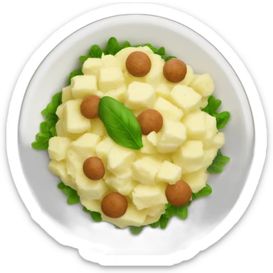 Mashed potato sausage salad sticker