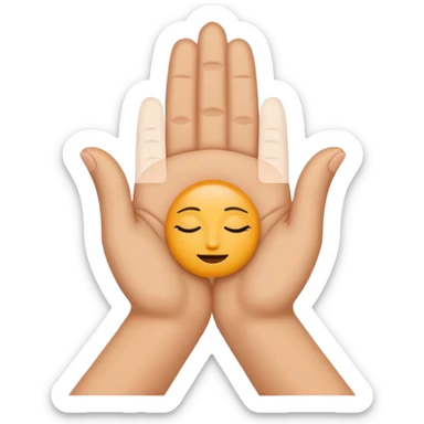 hand namaste minimalism sticker