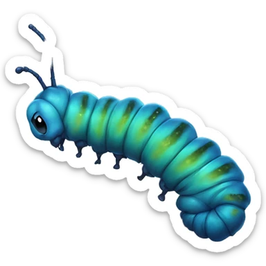 absolem blue catepillar realistic sticker