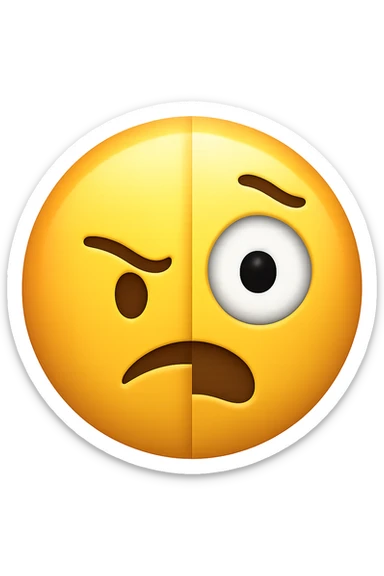 irritabilità o ansia improvvisa - fai due metà emoji stile iphone sticker
