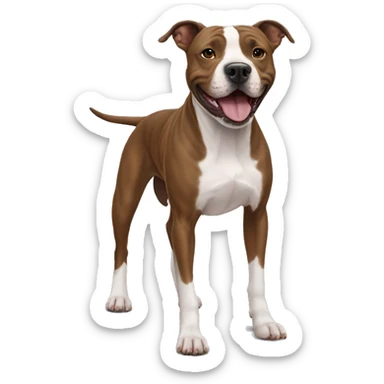 Walk with staffordshire Bull terrier sticker