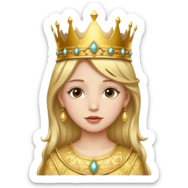 girl with crown sticker
