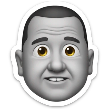 Curly Howard three stooges sticker