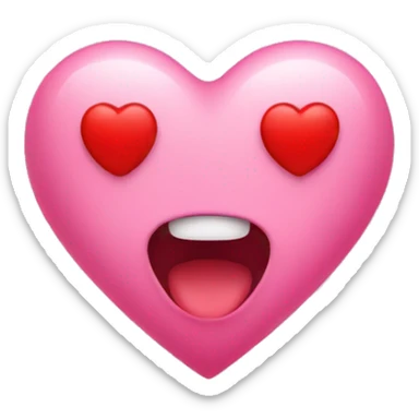 Pink heart with red spot sticker