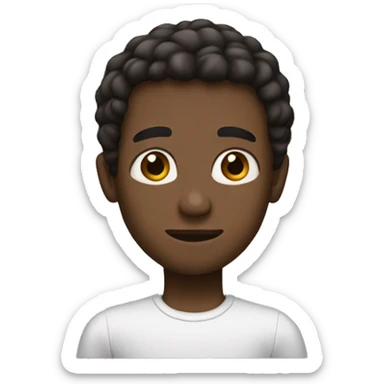 black boy with brown eyes dark blond hair very tall with acnee very skinny sticker