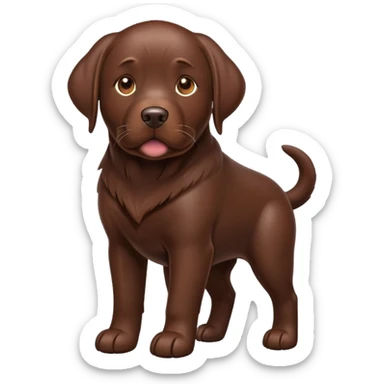 Chocolate lab sticker