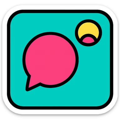 social media icon, simple and modern sticker